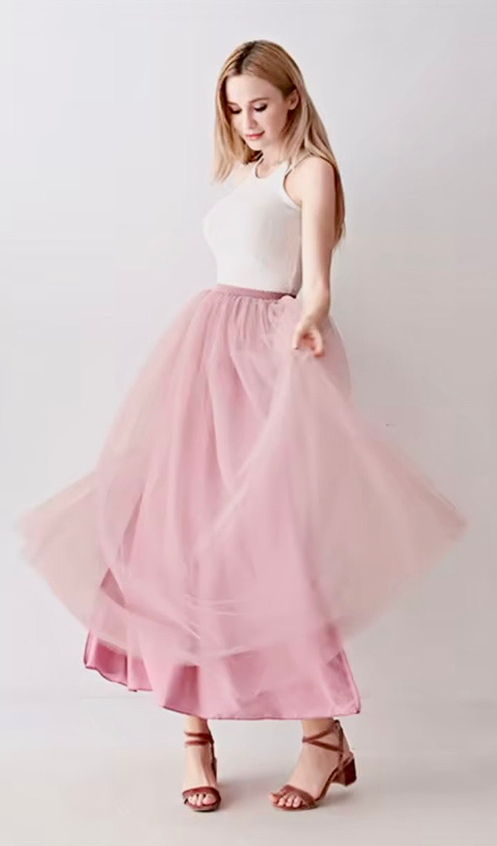 Maxi long tulle skirts