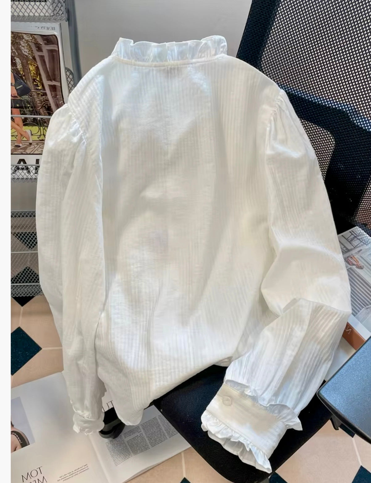 White French lace shirt