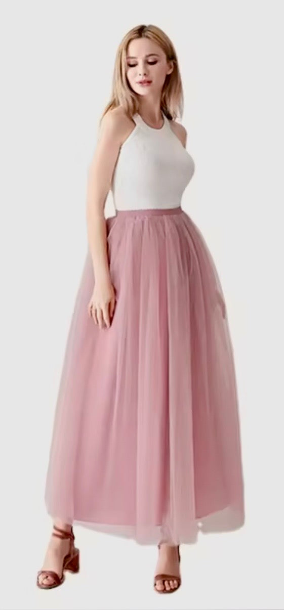Maxi long tulle skirts