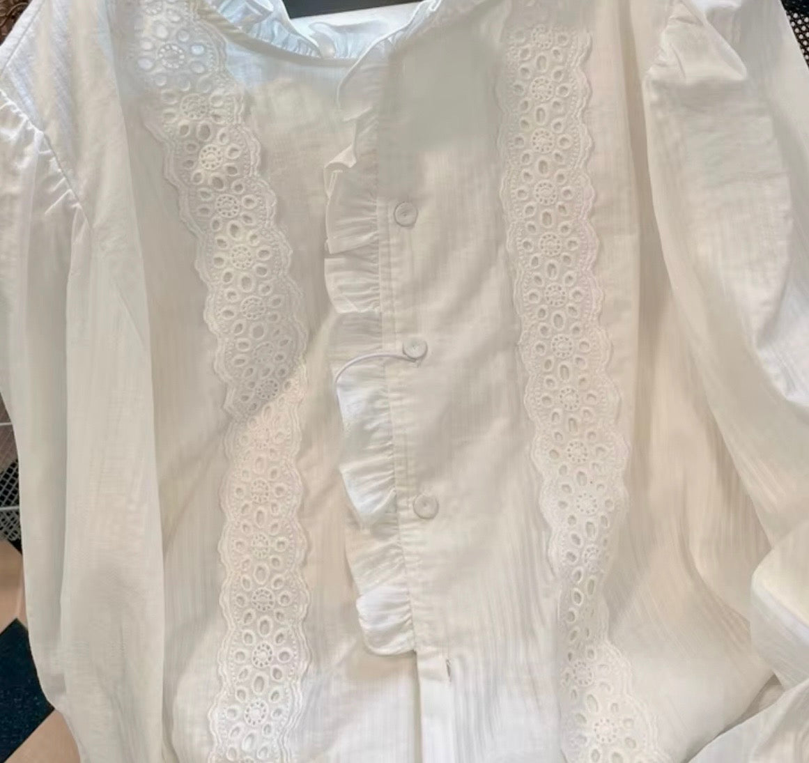 White French lace shirt