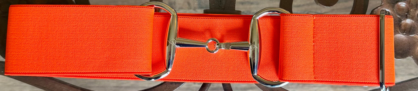Surcingle belts with 2 inch snaffle bit style hook fastenings