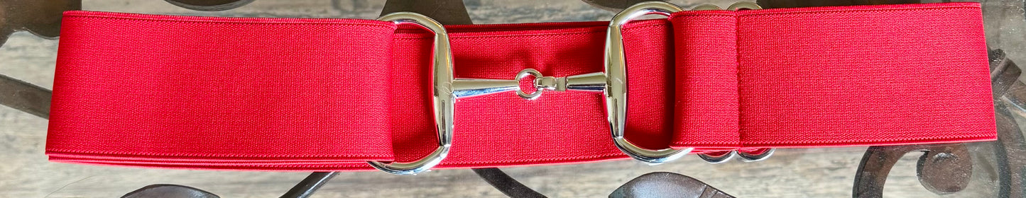 Surcingle belts with 2 inch snaffle bit style hook fastenings