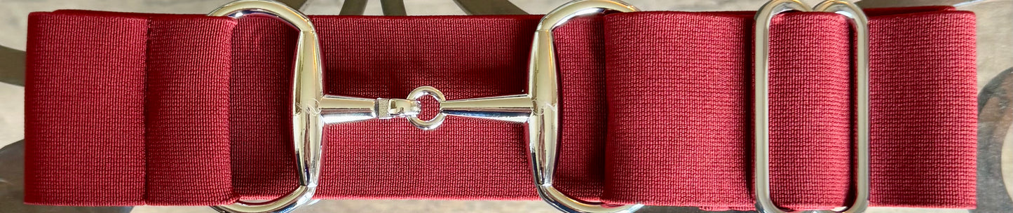 Surcingle belts with 2 inch snaffle bit style hook fastenings