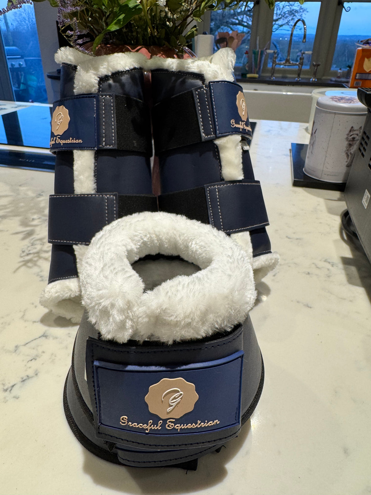 Stunning Fur Lined leather brushing boots